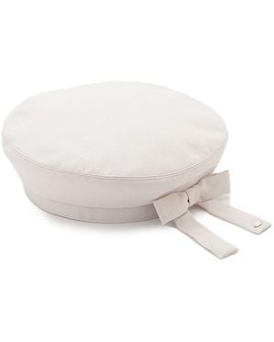 SNIDEL 2-Way Ribbon Beret - White