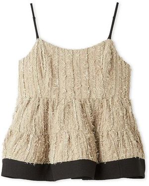 SNIDEL Volume Tiered Cami Tunic - Natural