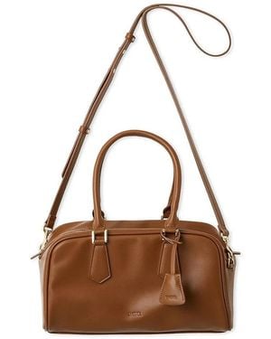 SNIDEL Padlock Charm Boston Bag - Brown
