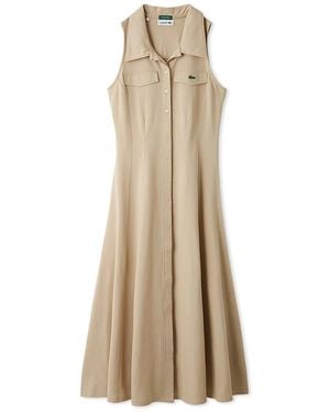 SNIDEL Lacoste Sleeveless Polo Dress - Natural