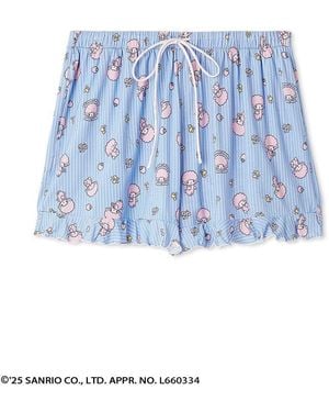SNIDEL [My Melody] All-Over Print Shorts - Blue