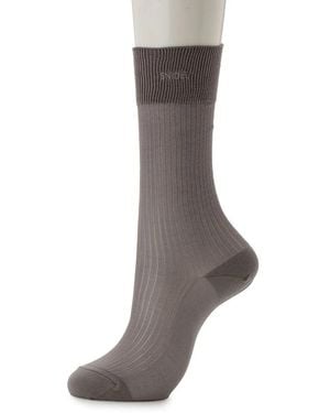 SNIDEL Sheer Rib Socks - Gray