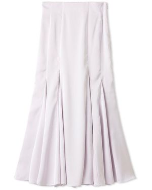 SNIDEL Satin Midi Mermaid Skirt - White