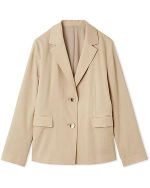 SNIDEL Minimalist Lightweight Lined Blazer - Natural