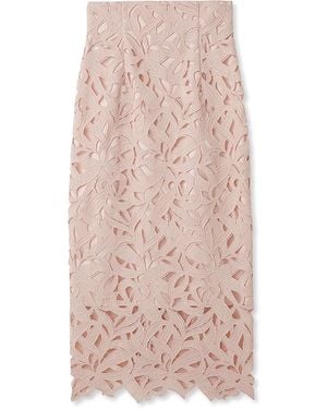 SNIDEL Lace Midi Skirt - Pink