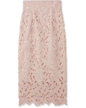 SNIDEL Lace Midi Skirt - Pink