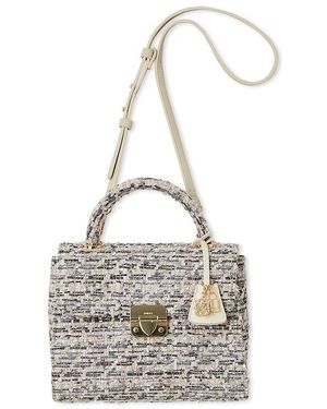 SNIDEL Tweed One-Handle Bag - White