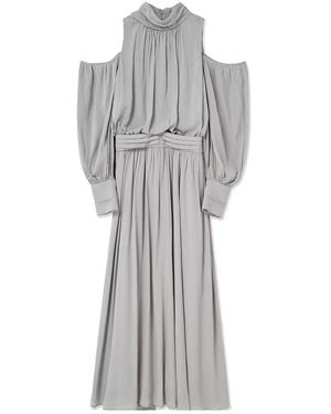 SNIDEL Cold-Shoulder Dress - Gray