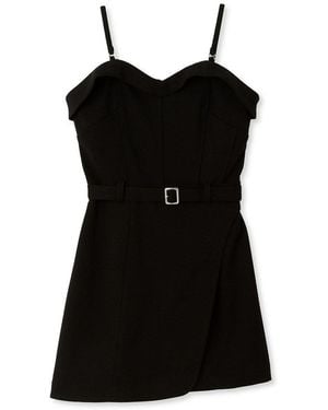 SNIDEL Corset Detail Skirt Romper - Black
