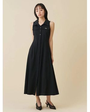 SNIDEL Lacoste Sleeveless Polo Dress - Natural