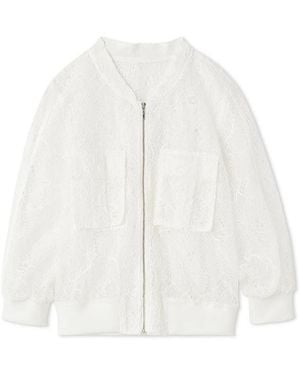 SNIDEL Sheer Blouson Jacket - White