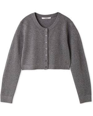 SNIDEL Basic Compact Sheer Cardigan - Gray