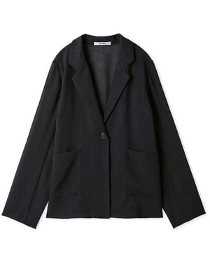 SNIDEL Sustainable Sheer Shirt Jacket - Black