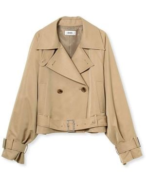 SNIDEL Cropped Trench Jacket - Natural