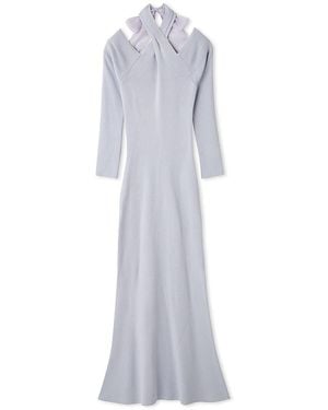 SNIDEL Front Cross Knit Dress - White
