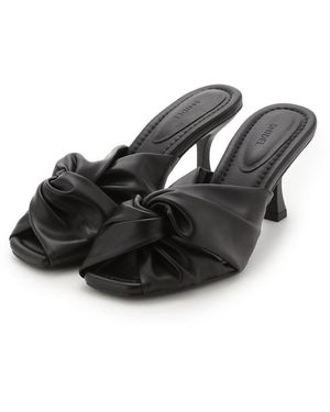 SNIDEL Cross Knot Heeled Mule Sandals - Black