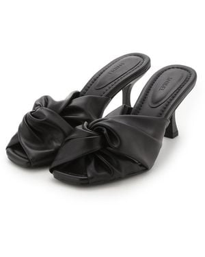 SNIDEL Cross Knot Heeled Mule Sandals - Black
