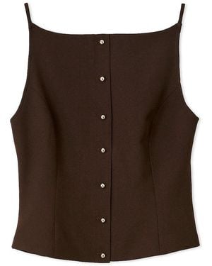 SNIDEL Sustainable Cami Vest Top - Brown