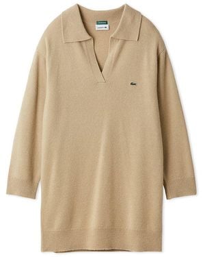 SNIDEL Lacoste Skipper Knit Dress - Natural