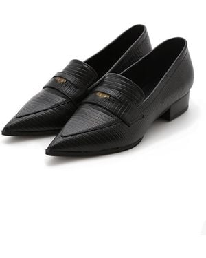 SNIDEL Flat Low Heel Pointed Toe Loafer - Black