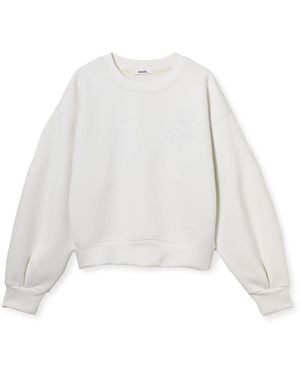 SNIDEL Bonded Logo Sweatshirt Pullover - White