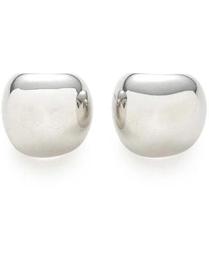 SNIDEL Rounded Drop Hoop Earrings - White