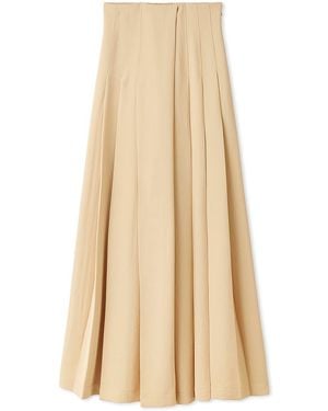 SNIDEL High-Waisted Pleated Palazzo Pants - Natural