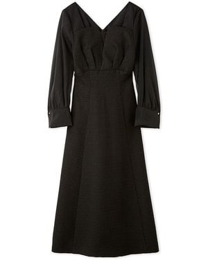 SNIDEL Sheer Sleeve Dress - Black