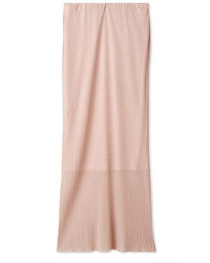 SNIDEL Casual Sheer Knit Maxi Pencil Skirt - Pink
