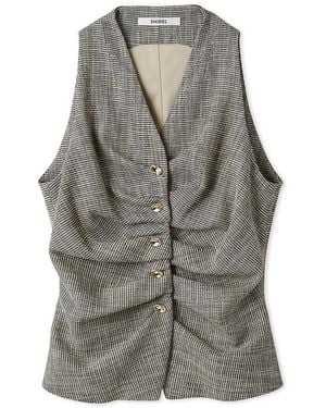 SNIDEL Gathered Vest Top - Gray
