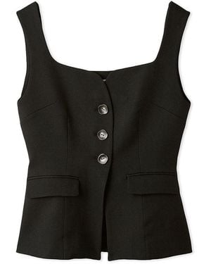 SNIDEL Trendy Buttoned Vest - Black