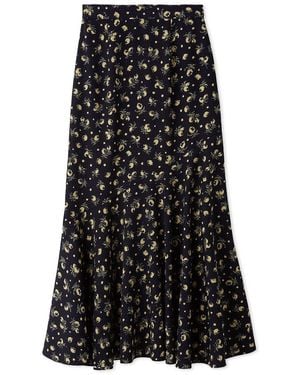 SNIDEL Sustainable Fruit Print Mermaid Skirt - Black