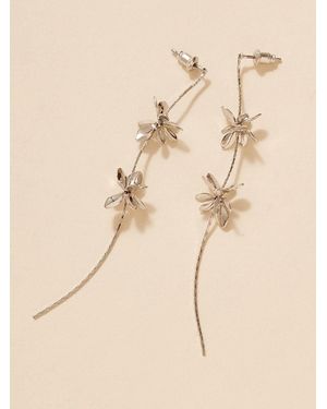 SNIDEL Flower Long Earrings - Natural