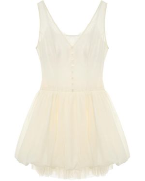 SNIDEL Airy Sheer Tunic Dress - White