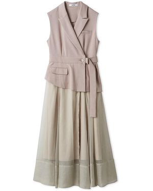 SNIDEL Docking Vest Dress - Natural