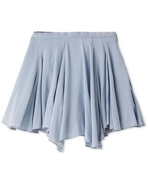 SNIDEL Sustainable Sheer Irregular Hem Skort - Blue