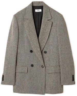 SNIDEL Oversized Wool Blazer - Gray