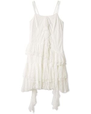SNIDEL Ruffled Camisole Mini Dress - White