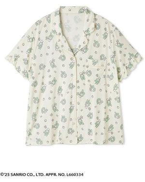 SNIDEL [My Melody] All-Over Print Open Collar Shirt - White