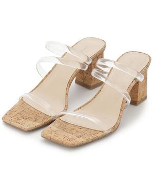 SNIDEL Heel Strappy Mule Sandal - Natural