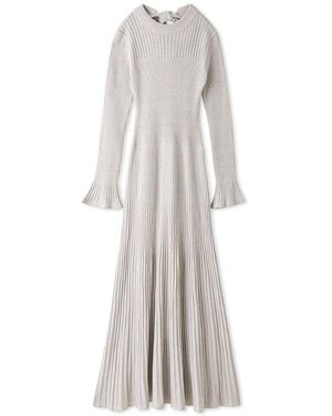 SNIDEL Backless Maxi Knit Dress - White