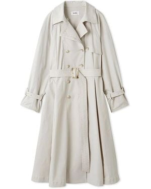 SNIDEL Classic Long Trench Coat - White