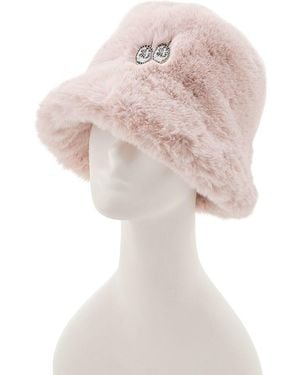 SNIDEL Snamon Faux Fur Bucket Hat - Pink