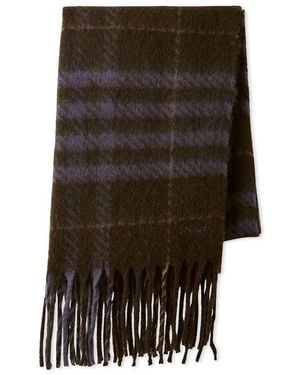 SNIDEL Checked Pattern Scarf - Black
