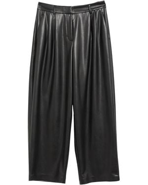 Comma, Verkürzte Bundfaltenhose - Schwarz