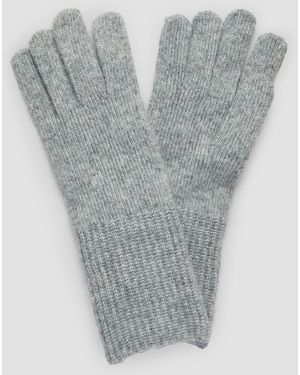 S.oliver Strickhandschuhe aus Wollmix - Grau