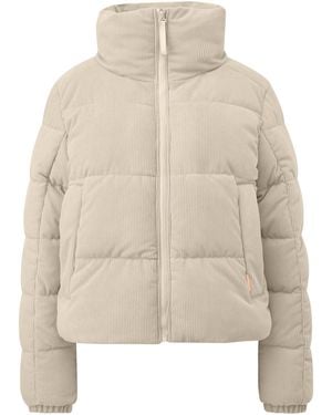 QS Pufferjacke Aus Cord - Natur