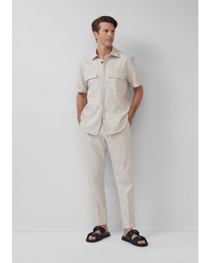 S.oliver Chino aus Leinenmix im Relaxed Fit - Weiß