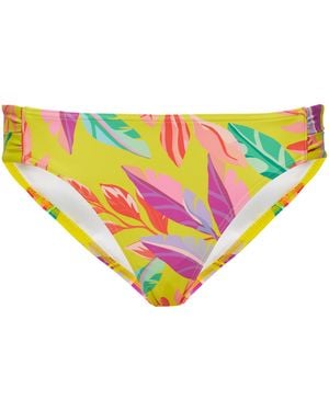 S.oliver Bikinihose Mit Floralem Muster - Gelb