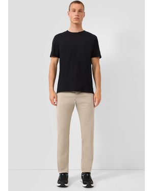 QS Gewaschene Chino aus Stretch-Twill - Schwarz